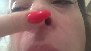 Snot from nose, play