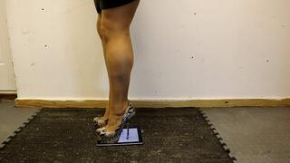 iPad crush with Snake Skin metal heel metal tipped stiletto high heels