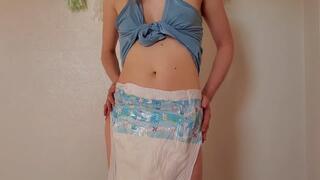 Wet Diaper Reveal & Take Off