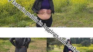 Burping, farting and play belly In jeans and leather jacket