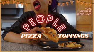 People Pizza Toppings: SPLIT TONGUE GIANTESS GULPS SHRUNKEN MEN IN 4K