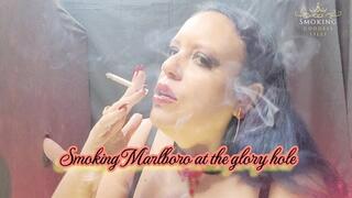 Smoking Marlboro at the glory hole - SGL005