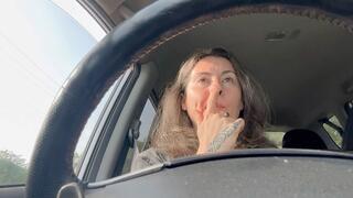 nose cleaning while driving