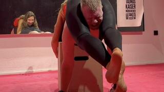 Foxxy’s Scissors & Domination in black leather leggings