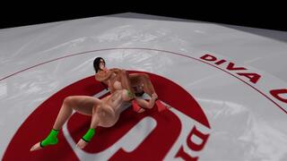 Ultimate Submission female wrestling and sexfight: Jenny vs Monica LOW
