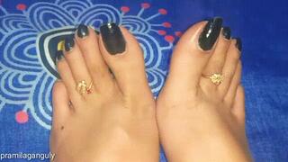 Lick And Suck My Toes And Toenails Painted In Black