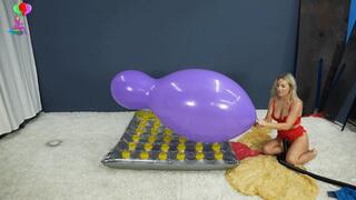 Bunny Inflates Huge Balloons Prior to Shoot 4k (3840X2160)