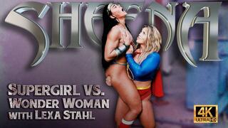 Sheena Supergirl vs Wonder Woman with Lexa 4K
