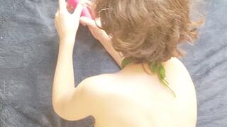 Pink Vibrator and Crocheted Lingerie Round 2 - Ass