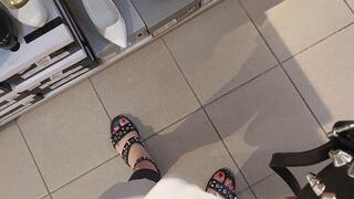 Delightful feet in public shop 4K