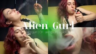 Smoking Close to the Camera | Alien Girl