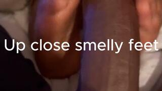 Close up stinky footjob!!!