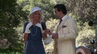 Bad blonde slut loves being dicked hard outdoors