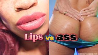 Lips vs Ass- Ebony Femdom Goddess Rosie Reed Lips and Ass Worship Mind Fuck Femdom POV Teasing- standard definition