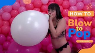 Jhenifer's Intimate Balloon Blow to Pop! - 4K