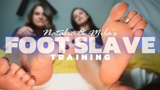 Natalie And Mila's Foot Slave Training