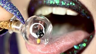 Lustful giantess: a jug of secret pleasure in saliva