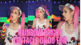 Rainbow Bright Tentancle Dildo Fun