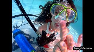 Aquaphilias- Ama Rioxxx- Underwater SCUBA Bondage Challenge- who will win
