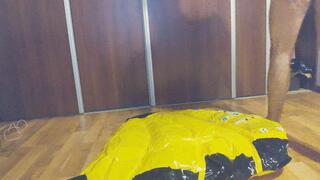 Having Fun in my Inflatable Banana (Blowing Up and Riding)