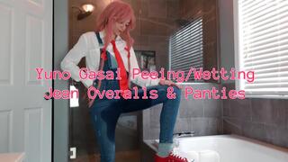 Yuno Gasai Peeing Wetting Jean Overalls & Panties