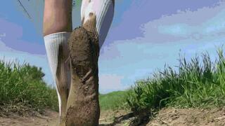 The Unconventional Journey: Jeannette's Stroll in Sandals and Golf SockMP4