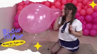 Alice's Rendezvous with a Rare Crystal Pink Tuff-Tex 17" Balloon! - 4K