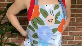 Showing off her amazing butt in her sexy red thong