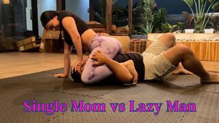 Sexy Single Mom Teaches Lazy Single Man a Lesson - Competitive Wrestling