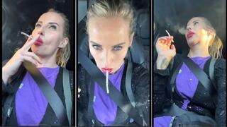 Smoking in the car while my boyfriend drives it