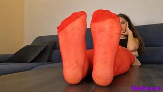 Nancy in Red Pantyhose - HD MP4