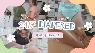 24 7 Vlog | Day 1 - Diaper changes, stinky diapers, DIY & Daddy checks my diapers!