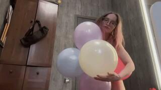 Emma's Naughty Balloon Popping Antics