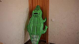 Irene and inflatable crocodile **4K**