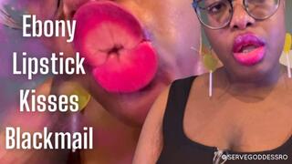 Ebony Lipstick Kissess Blackmail-fantasy - Royal Ro findom ebony lips closeup plexiglass kisses hd mp4 1080p