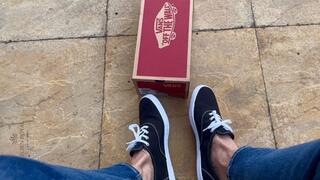 Unboxing New Sneakers with My Classic Black Keds