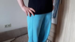 OLD CLIPS : Katrin make unknown prints of my cock with flats and Puma Sneaker