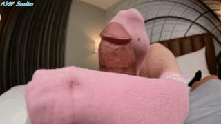 Bratty B more funky socks! Sockjob and bare footjob fish! - MOV