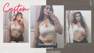 Cherry Kee Smokes showing her natural beauty of her belly