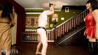 A painful double whipping from me and Miss Dupont