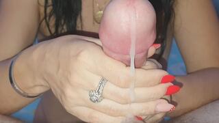 Failed edging handjob