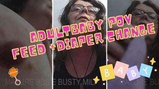 Adultbaby POV Feed + Diaper Change 1080p