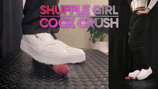 Shuffle Girl Cock Crush in White Platform Sneakers - (Double Version) - TamyStarly - Trample, Crushing, Trampling, Shoejob, Ballbusting, CBT, Shoes