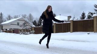 Six pairs from Sexy Nina of High Heels on Slippery Ice, High Heels on Ice Comparison, High Heels on Snow (Part #1)