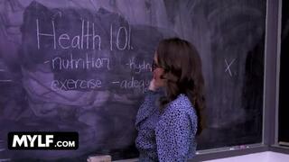 It’s The First Day Of School, And The MILF Teacher Gets Straight To Business With Her Sex 101 Class