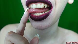 I lick my white nails