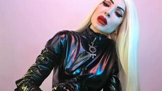 Hands over mouth - PVC GLOVES, FEMME FATAL