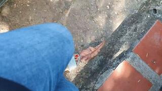 Pumping Car Pedal with Low Sandals and Bare Feet (1) (Edited audio)