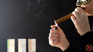 Smoking sharing Cohiba cigar