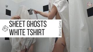 Sheet Ghosts White T-Shirt Contest in your Shower
